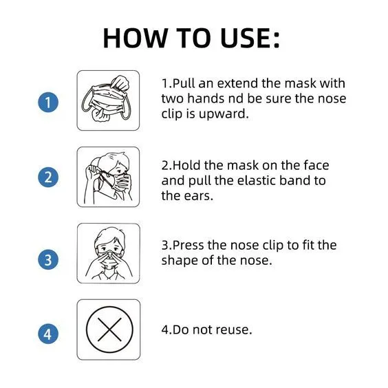 50 Pieces 3 Ply Dust-proof Breathable Disposable Face Mask ,Provides Protection