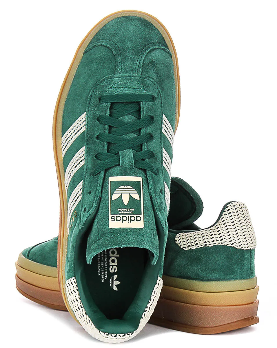 Adidas Gazelle Bold W In Green Gold For Women