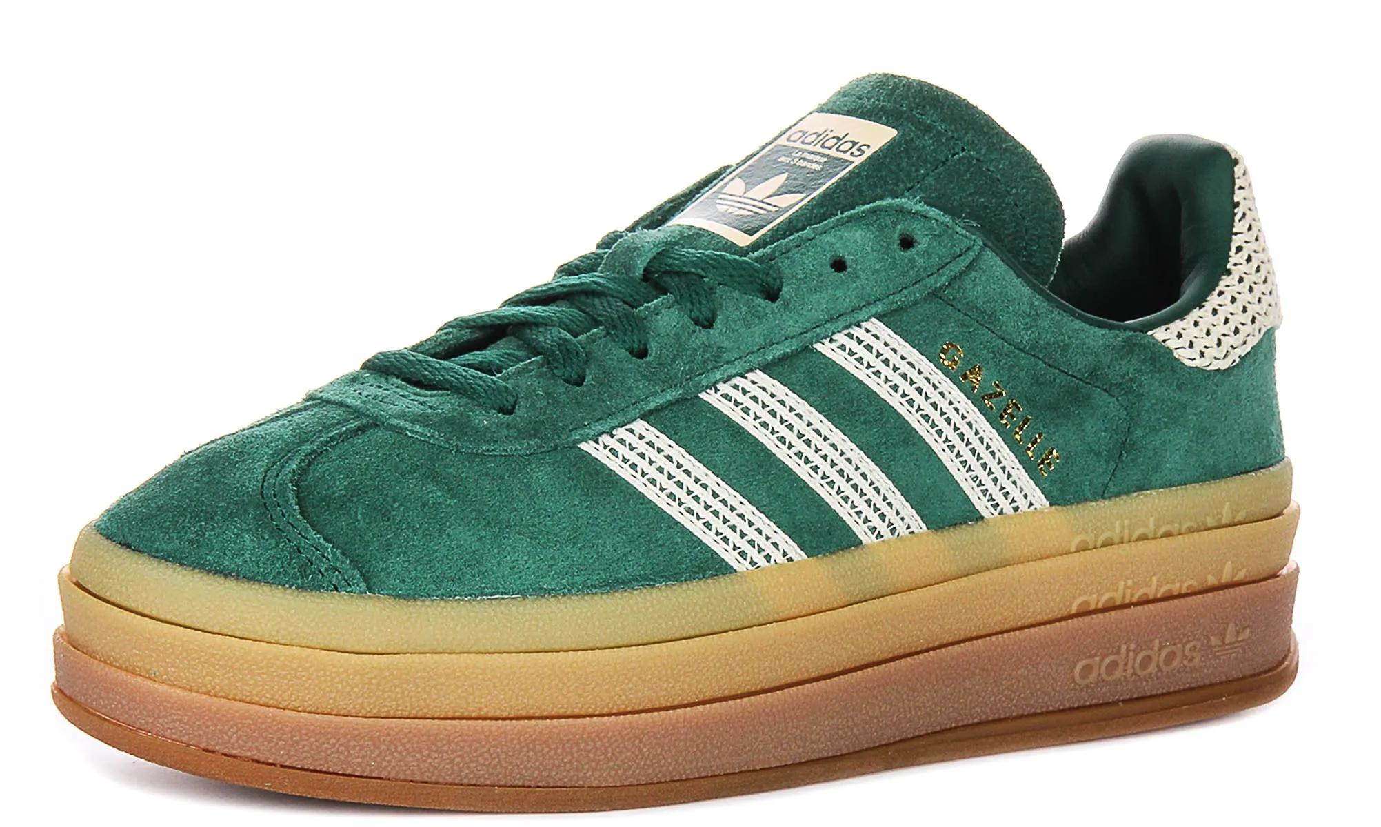 Adidas Gazelle Bold W In Green Gold For Women