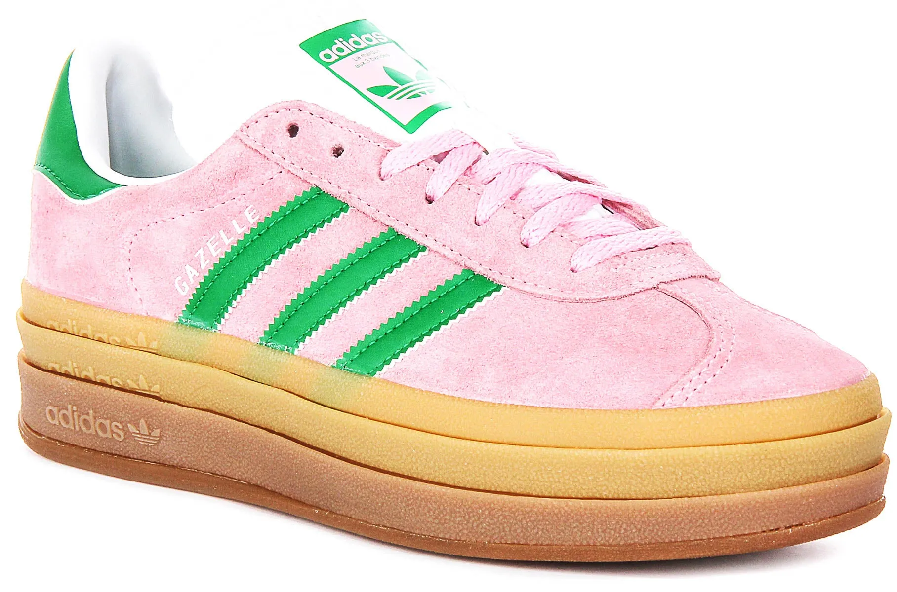 Adidas Gazelle Bold W In Pink White For Women