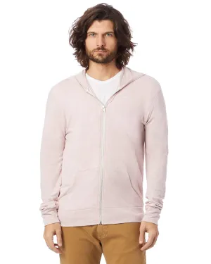 Alternative Unisex Eco-Jersey Zip Hoodie | Eco Rose Quartz