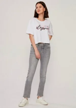 Aspen Y Silvina Undamaged Mid Rise Slim Straight Jean
