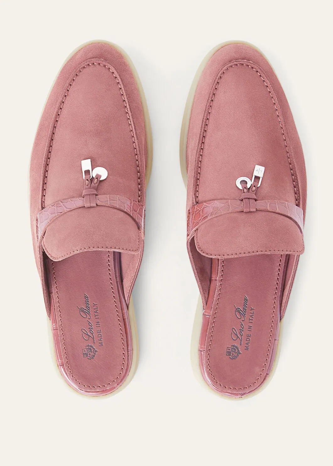 Babouche Charms Walk in Pink Suede