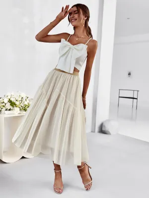 Basa Midi Skirt - Apricot