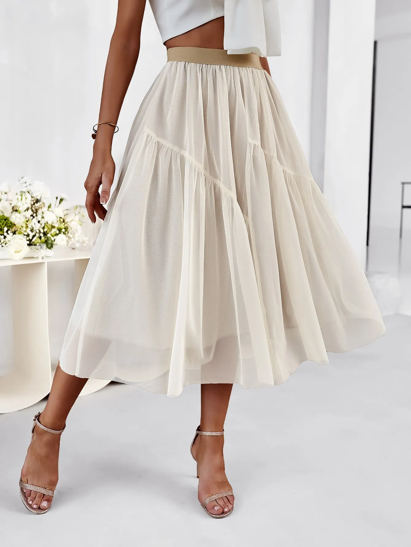 Basa Midi Skirt - Apricot