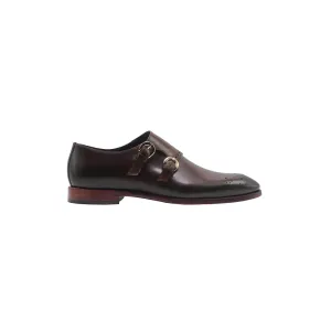BECLASSY BROWN DOUBLE MONK STRAP SHOE BY JOSEPHS