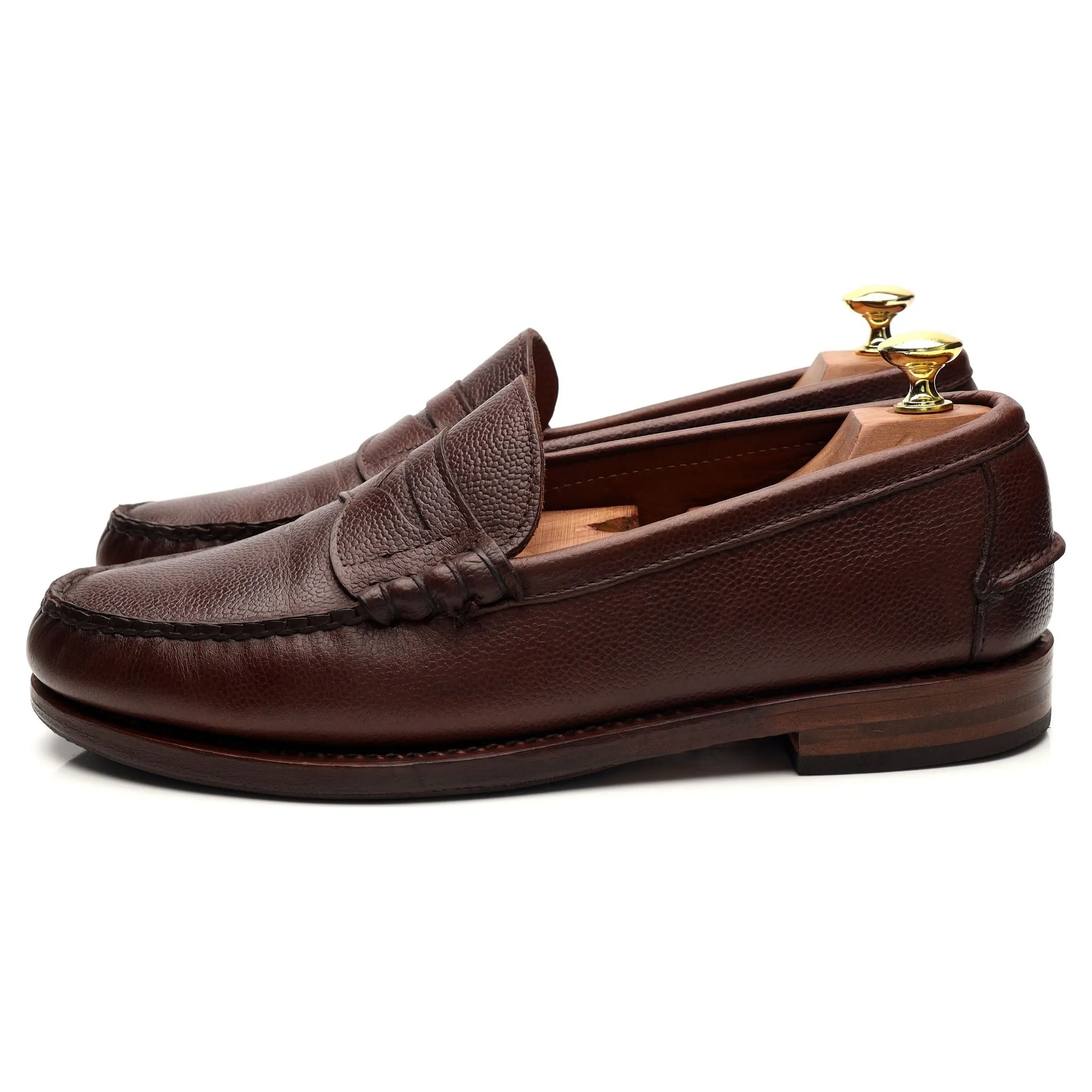 'Beefroll' Brown Leather Loafers UK 8.5 US 9 EE