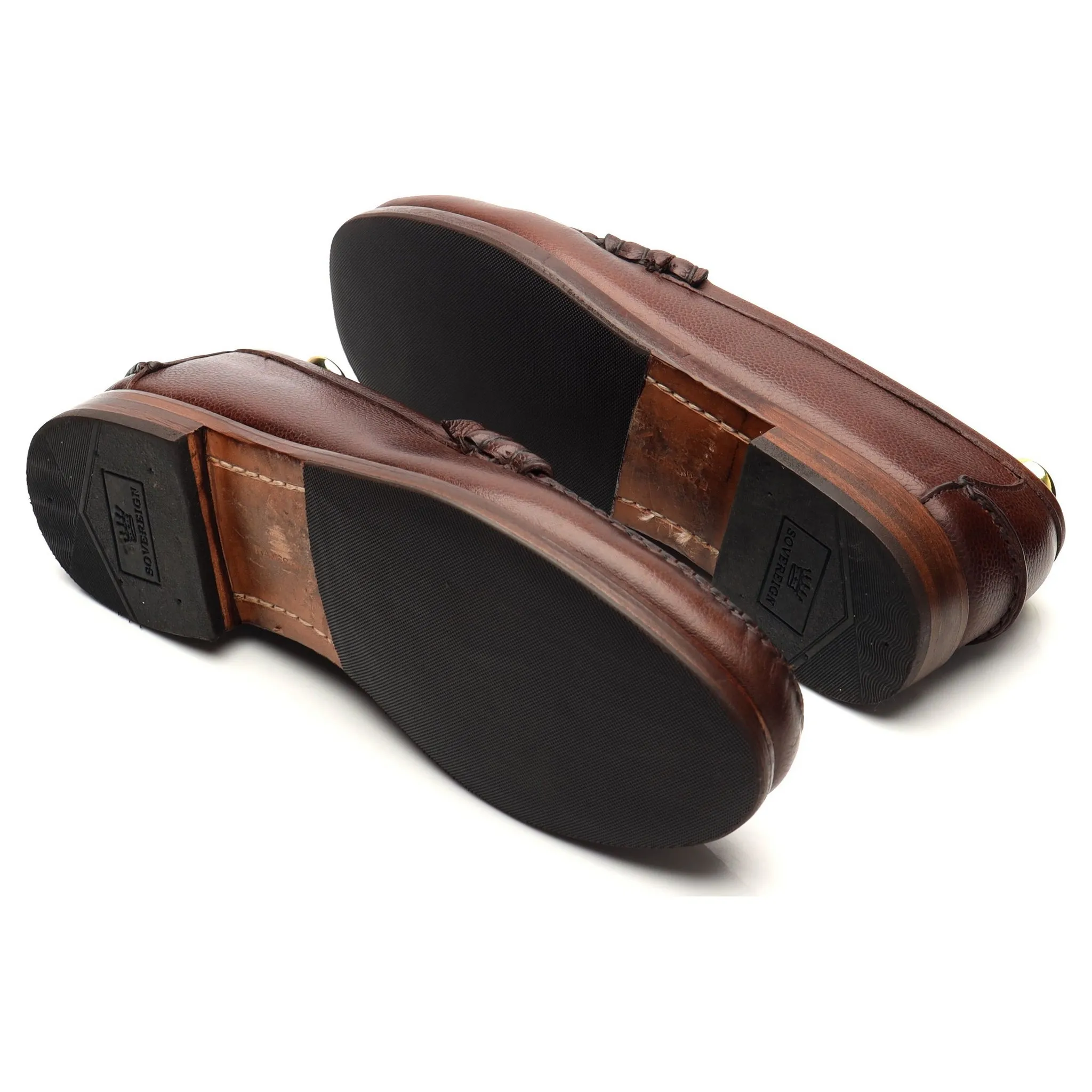 'Beefroll' Brown Leather Loafers UK 8.5 US 9 EE