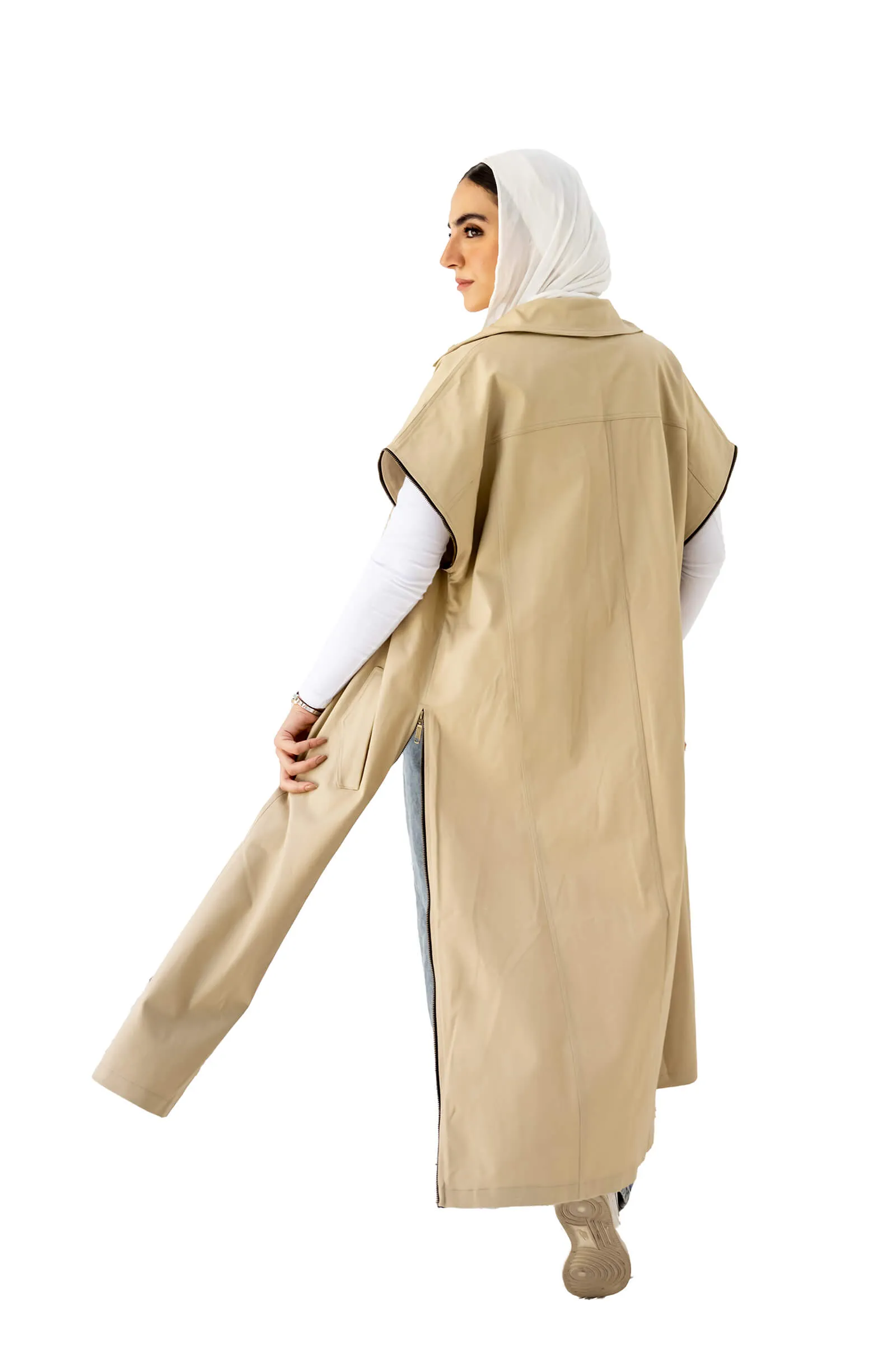Beige Naomi Utility Maxi Dress