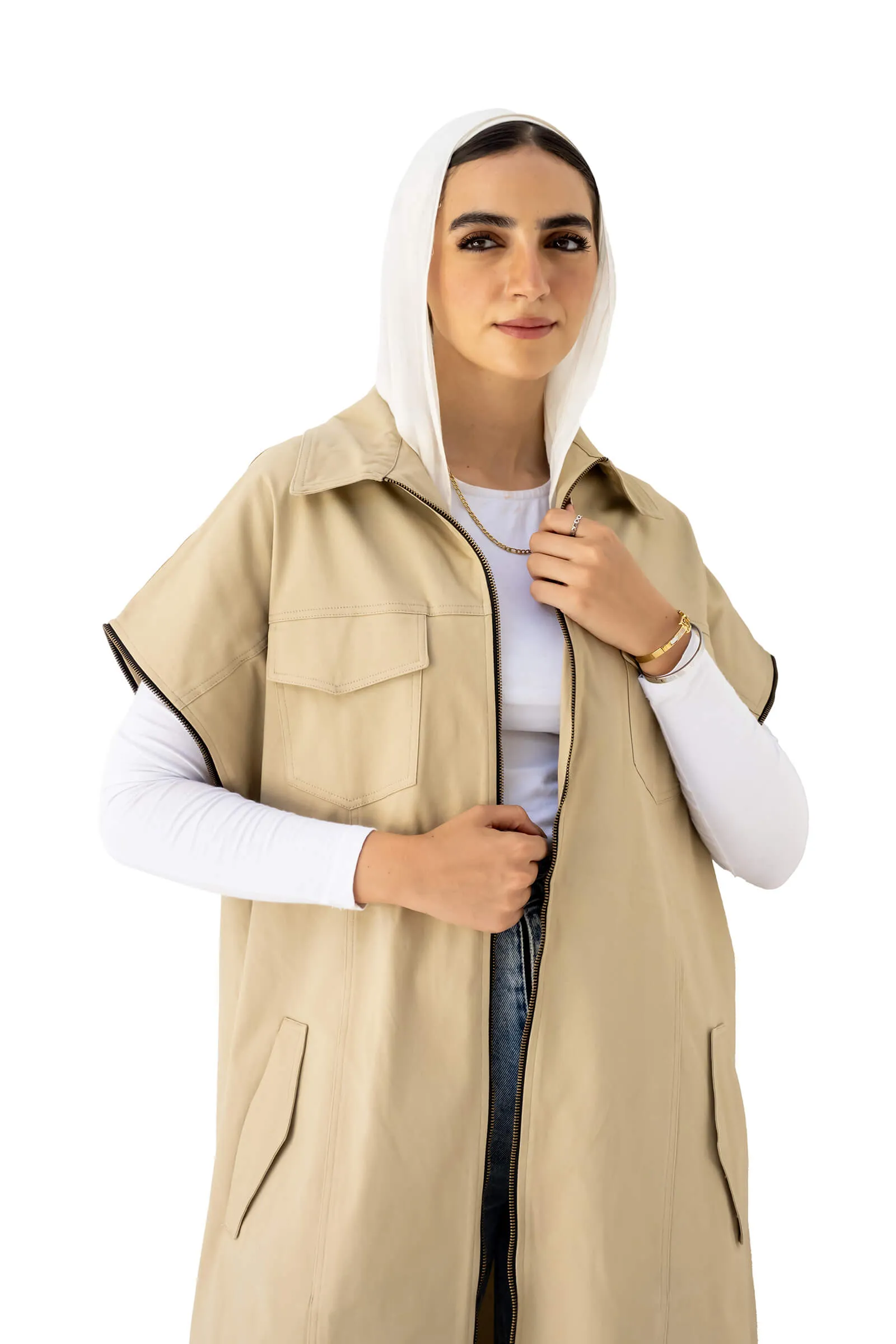 Beige Naomi Utility Maxi Dress