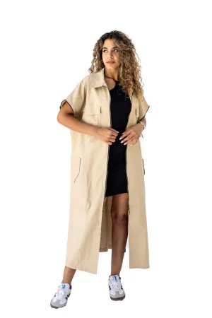Beige Naomi Utility Maxi Dress