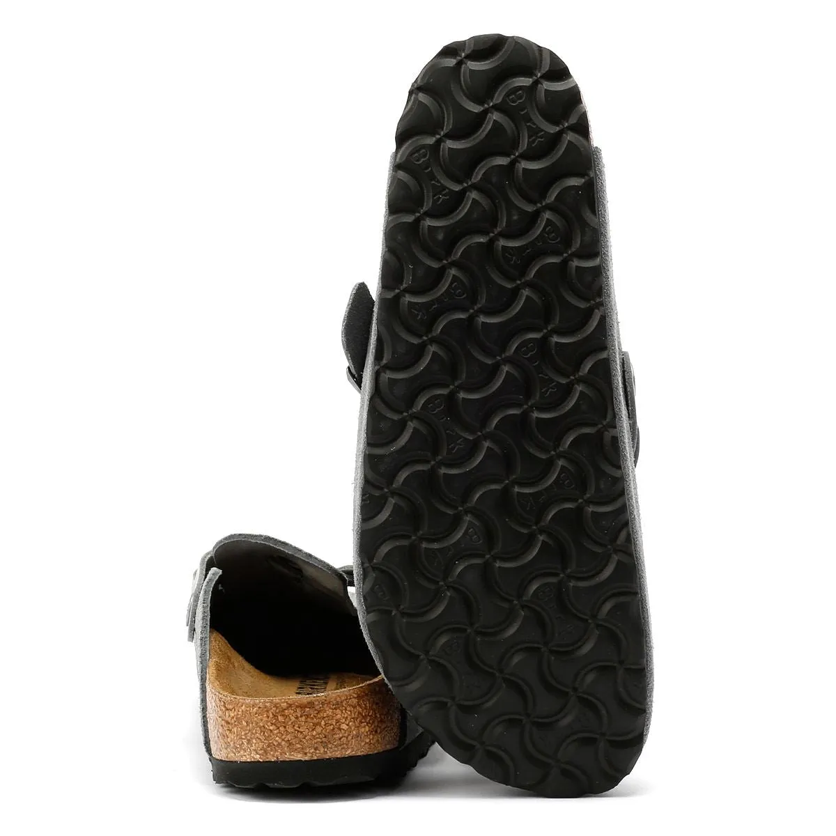 Birkenstock Boston Braided Suede Women's Basalt Grey Narow Fit Clogs