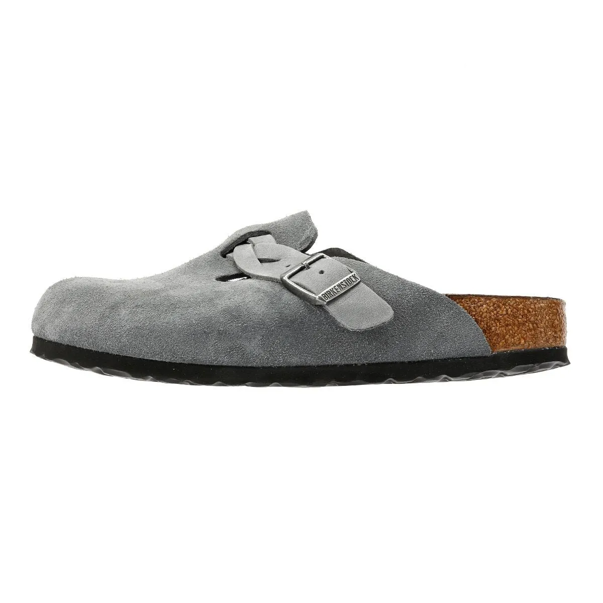 Birkenstock Boston Braided Suede Women's Basalt Grey Narow Fit Clogs