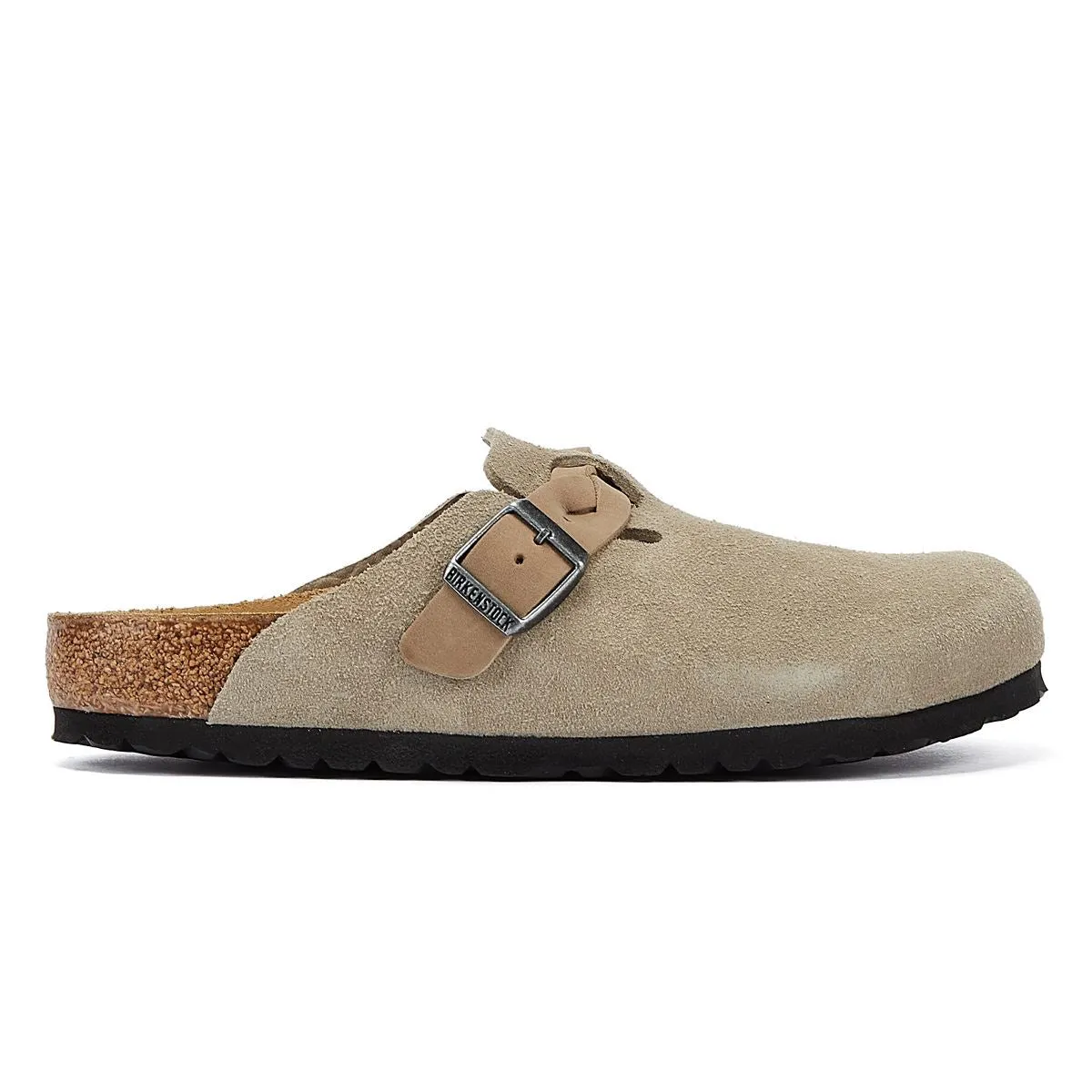 Birkenstock Boston Braided Women's Taupe Suede Regular Clogs