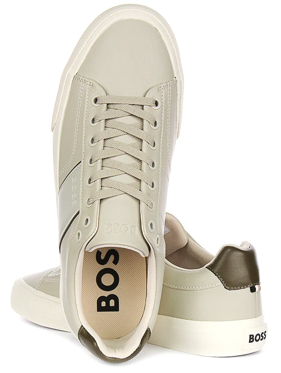 Boss Aiden Tennis Grit In Beige For Men
