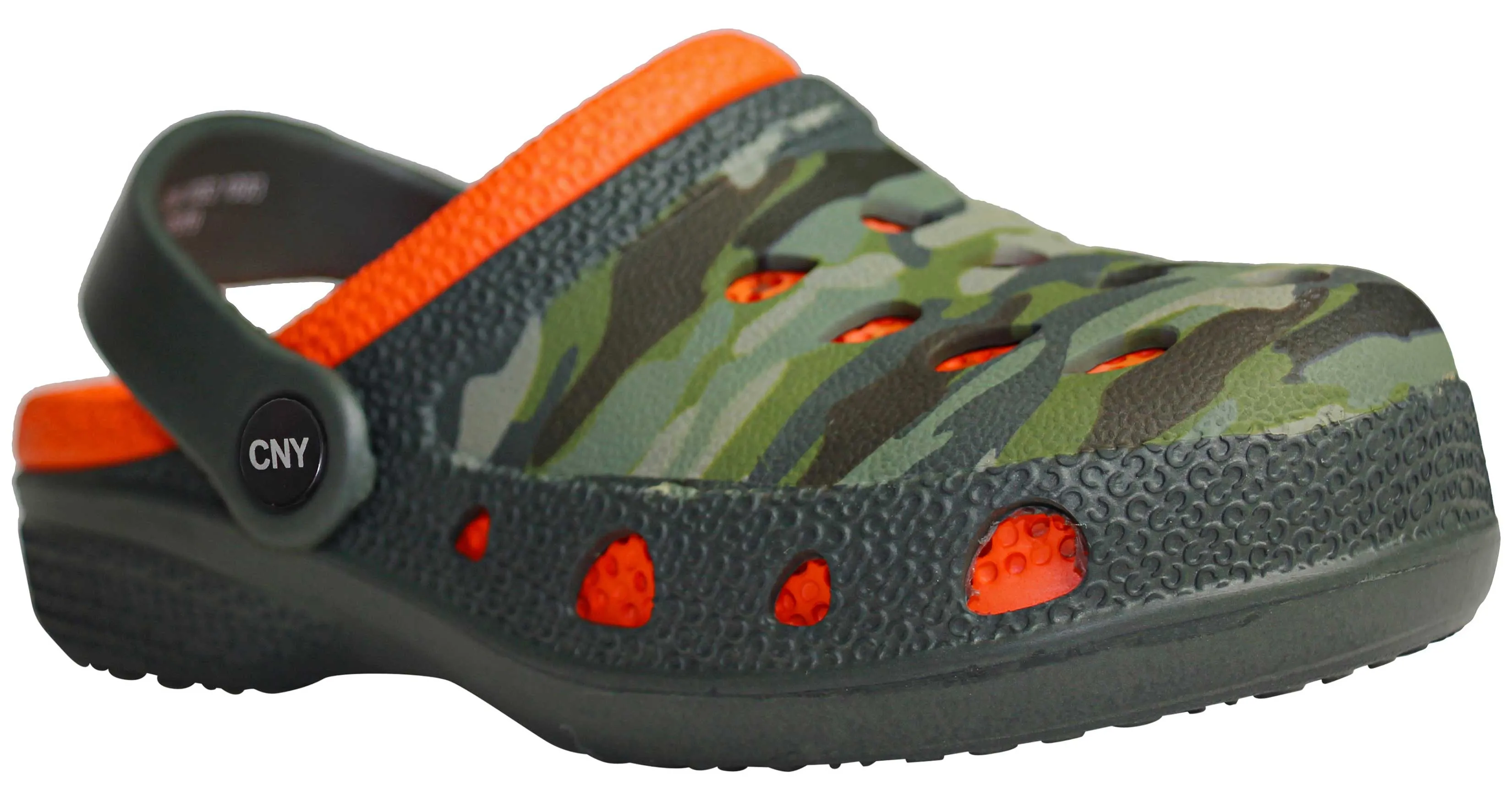 Boys Camo Printed Two Tone Injected EVA Clog with Backstrap