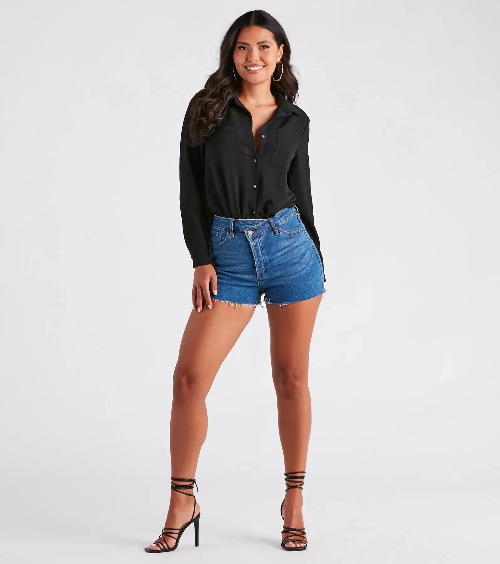 Chic Bliss Long Sleeve Button Up Top