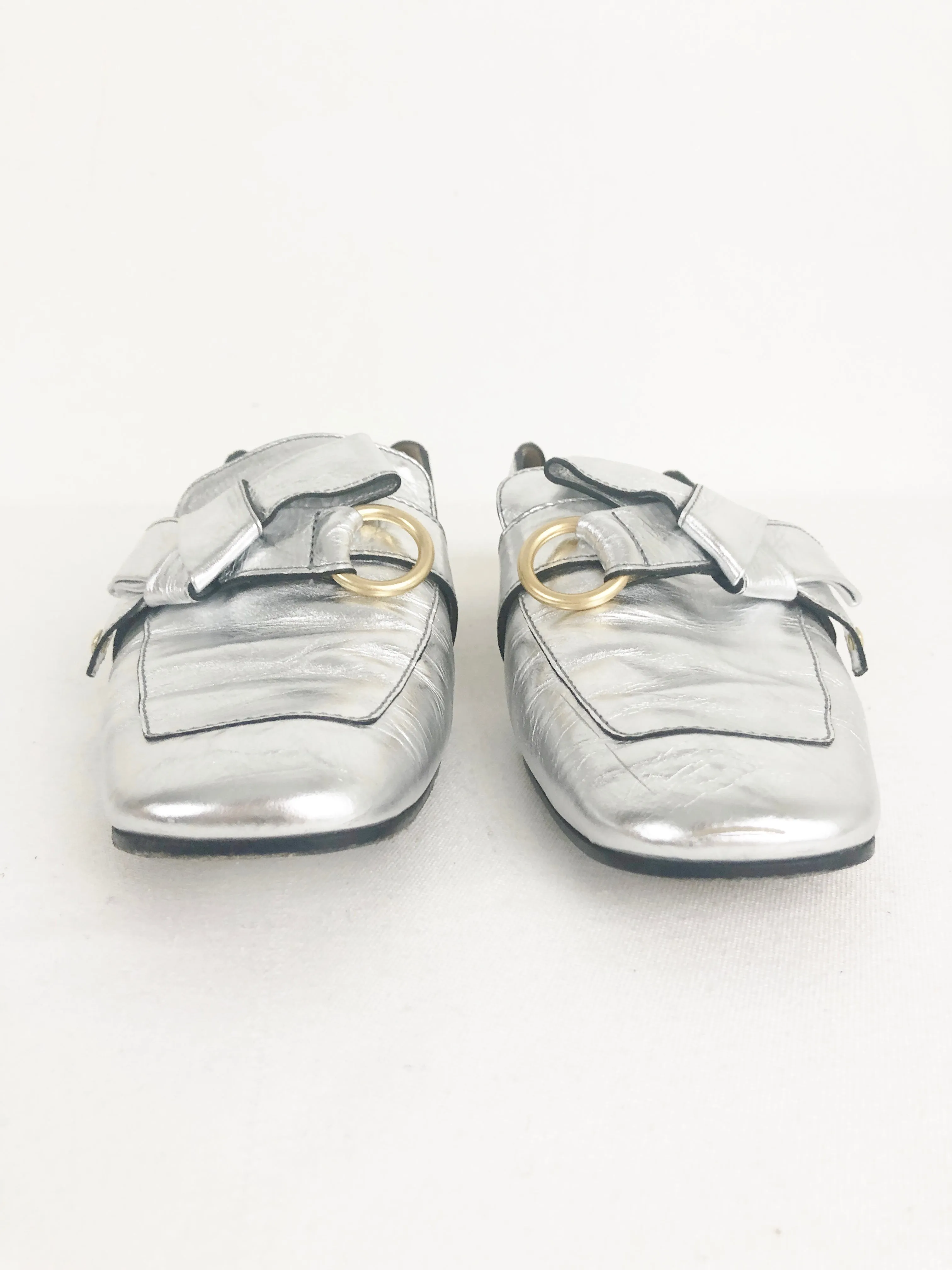 Chloe Silver Loafer/Slide Size 8