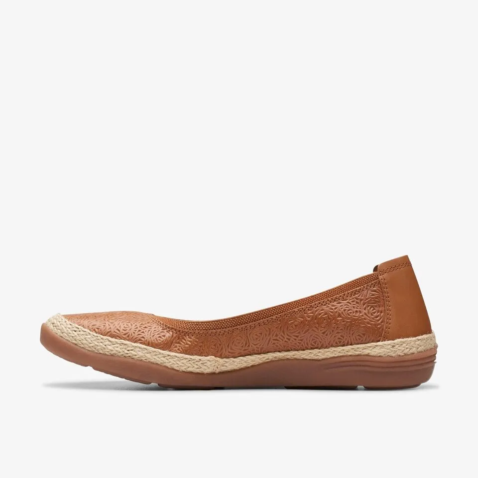 Clarks Women's Elaina Rae Tan Leather