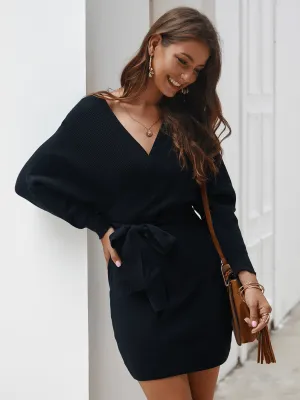 Classy Knit Dress - Black