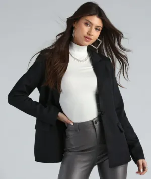 Classy Night Long Sleeve Woven Blazer