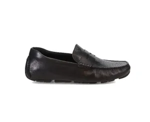 Cole Haan Mens Grand Laser Penny Driver Loafer Black/Black C36651