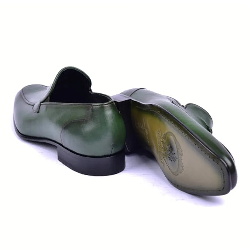 Corrente Green Tasal Calfskin and Leather Sole Men's Loafer