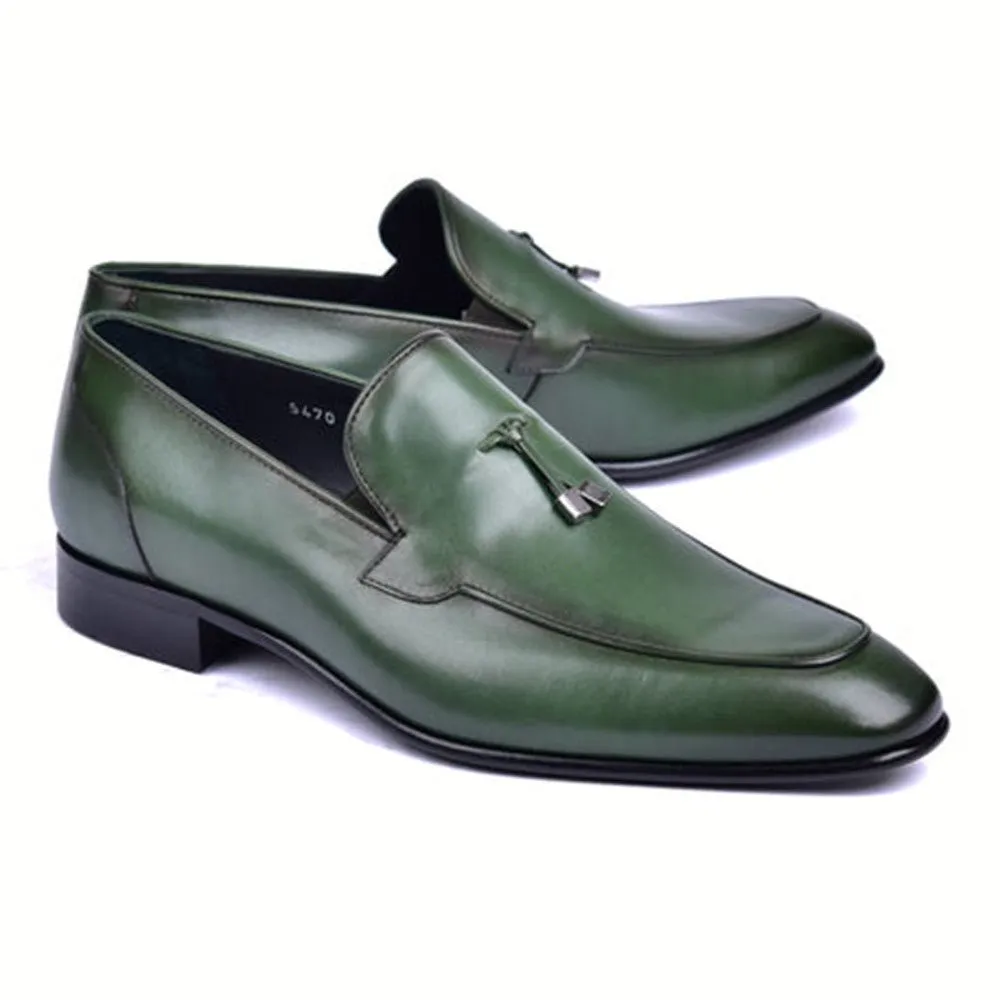 Corrente Green Tasal Calfskin and Leather Sole Men's Loafer