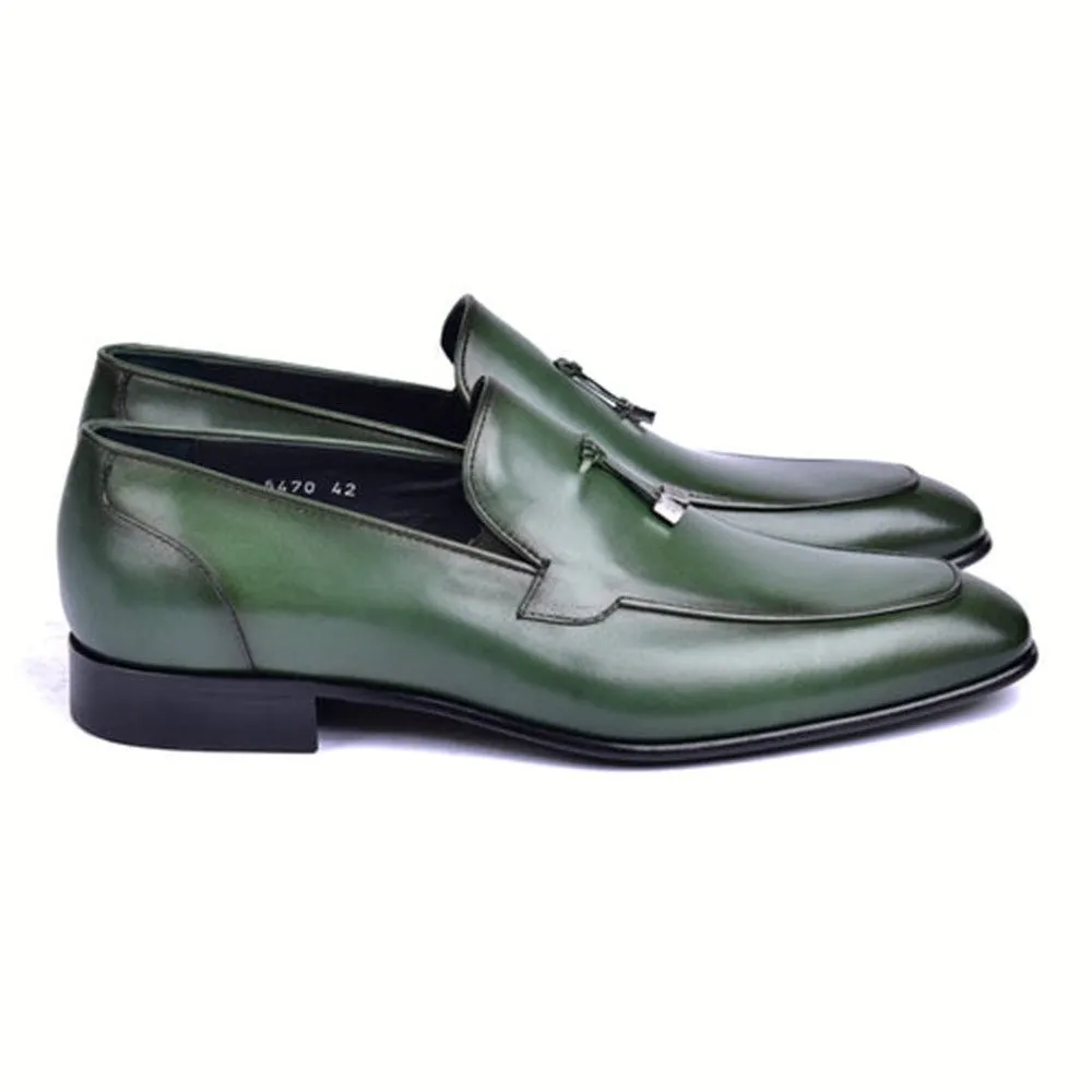 Corrente Green Tasal Calfskin and Leather Sole Men's Loafer