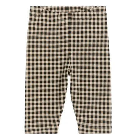 Cream & Brown Relaxed Checked Jersey Trousers