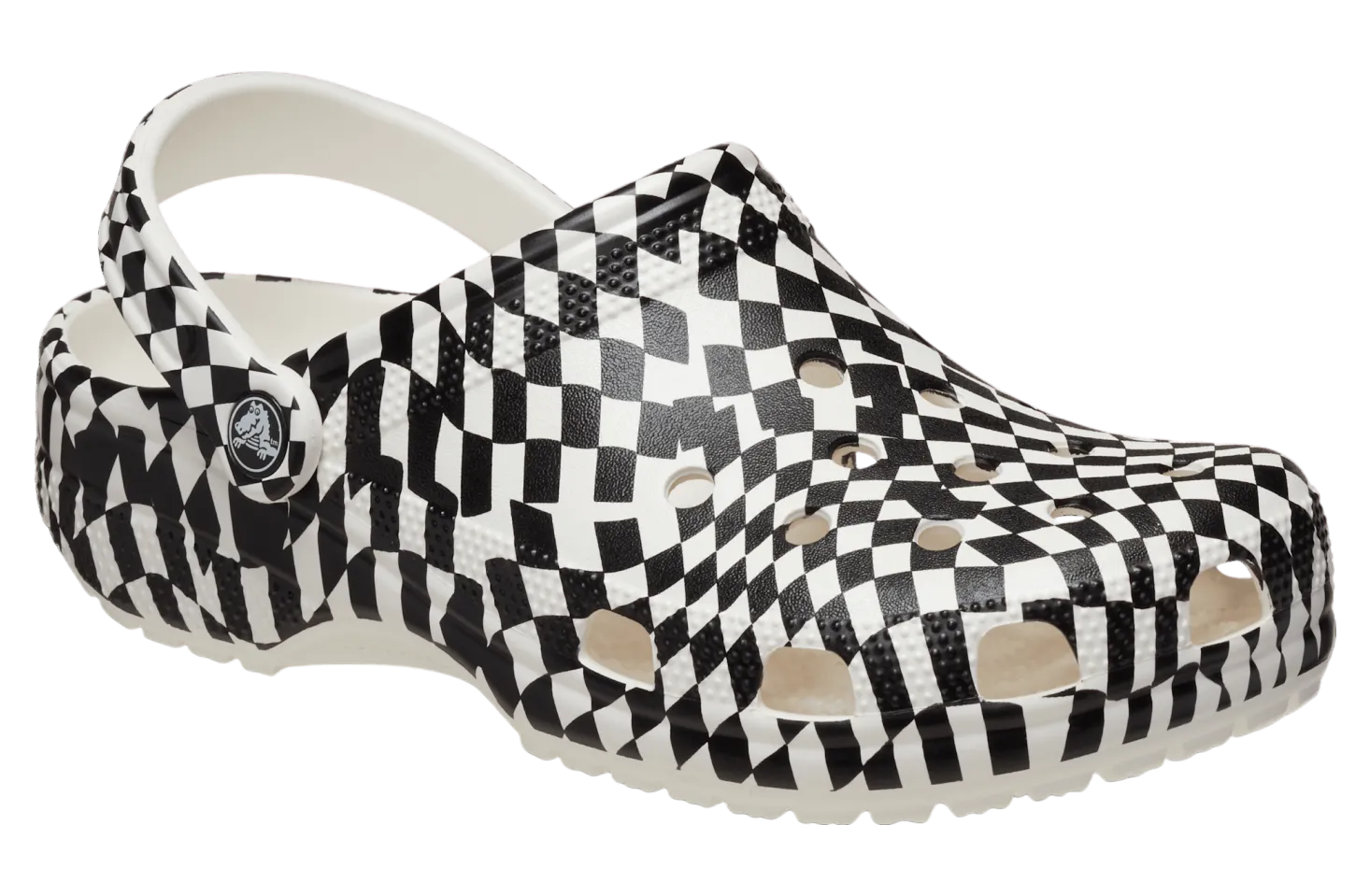 Crocs Unisex Classic Clog - Warped Checker - Black & White