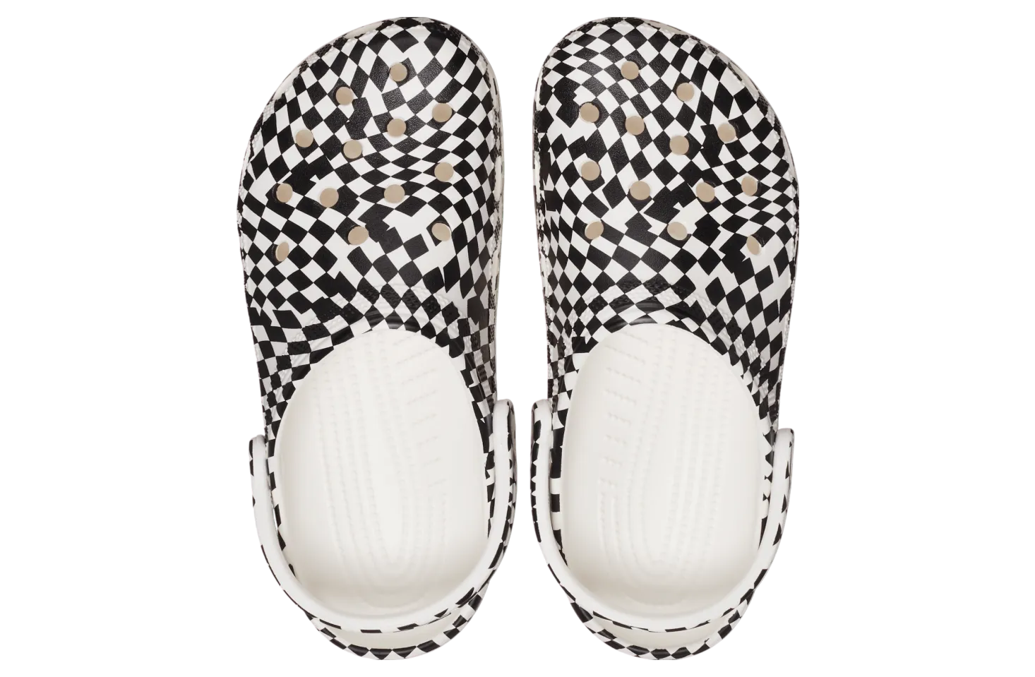 Crocs Unisex Classic Clog - Warped Checker - Black & White
