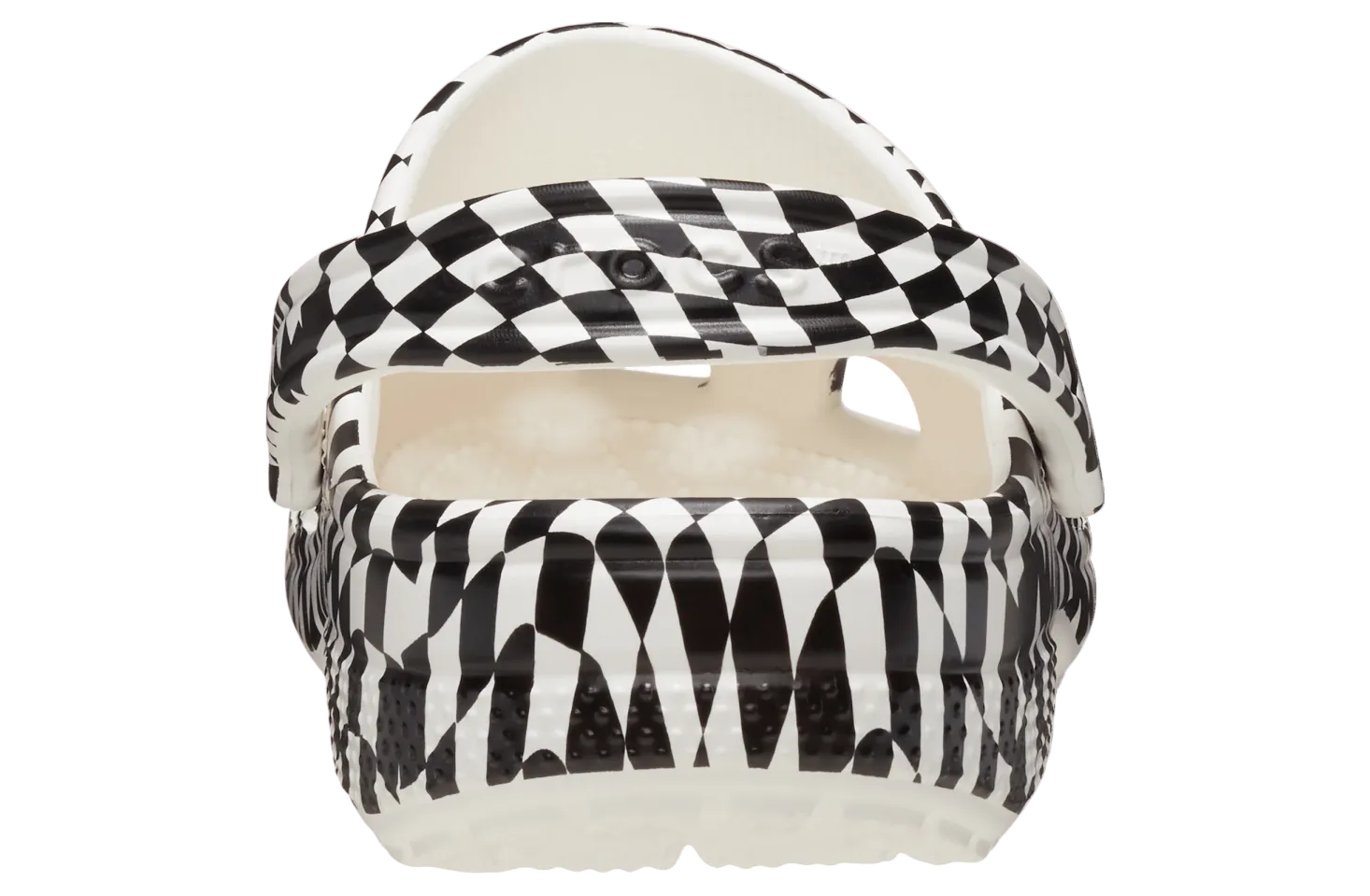 Crocs Unisex Classic Clog - Warped Checker - Black & White