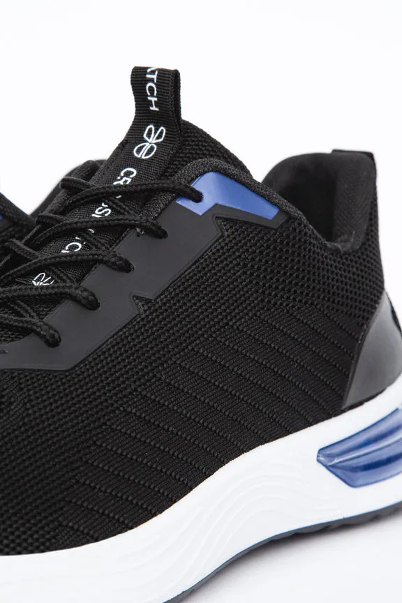 Crosshatch Nyles Trainers Black Blue