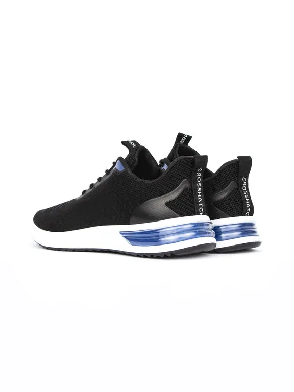 Crosshatch Nyles Trainers Black Blue