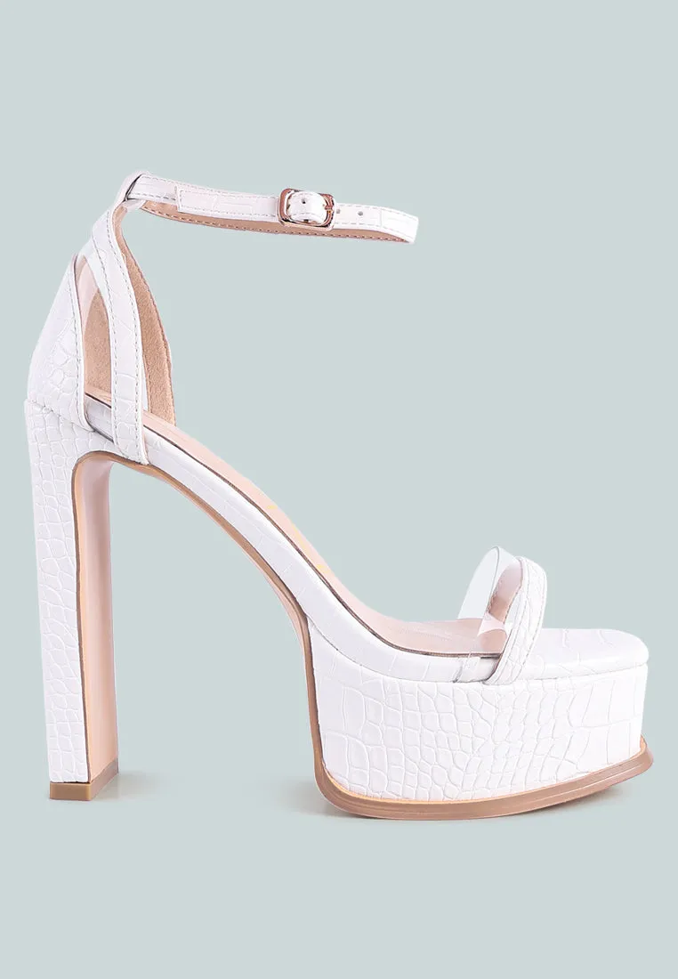 Cutlass High Heeled Chunky Sandals By Ruw