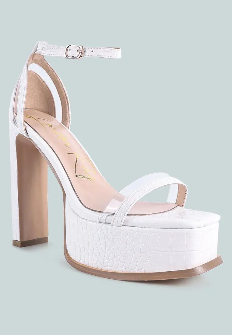 Cutlass High Heeled Chunky Sandals By Ruw