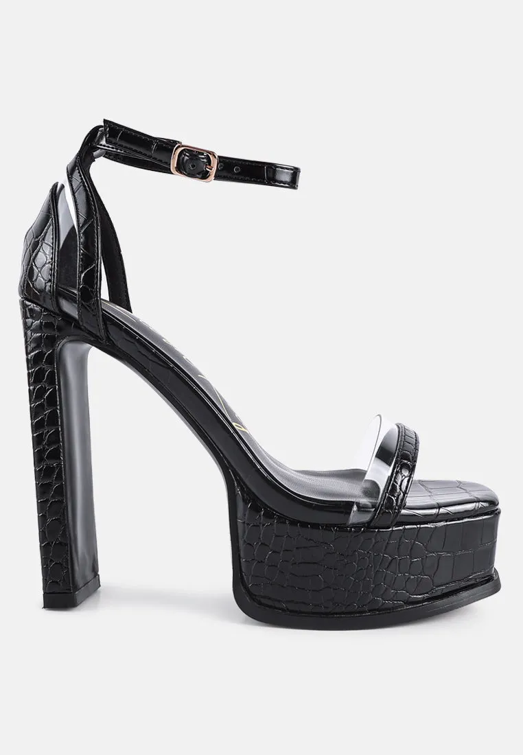 Cutlass High Heeled Chunky Sandals By Ruw