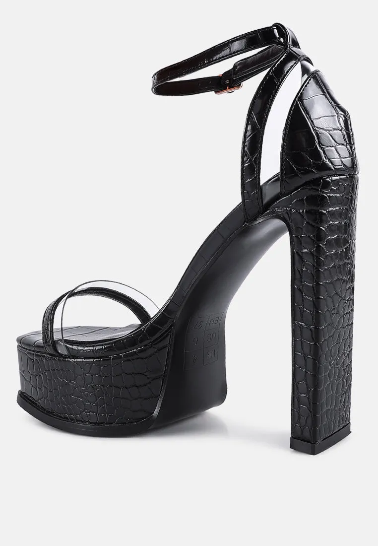 Cutlass High Heeled Chunky Sandals By Ruw