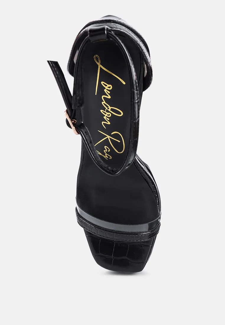 Cutlass High Heeled Chunky Sandals By Ruw