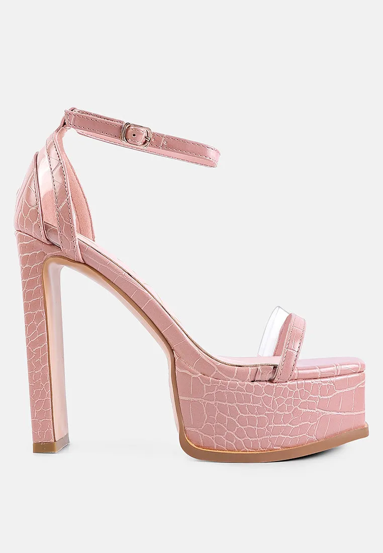 Cutlass High Heeled Chunky Sandals By Ruw