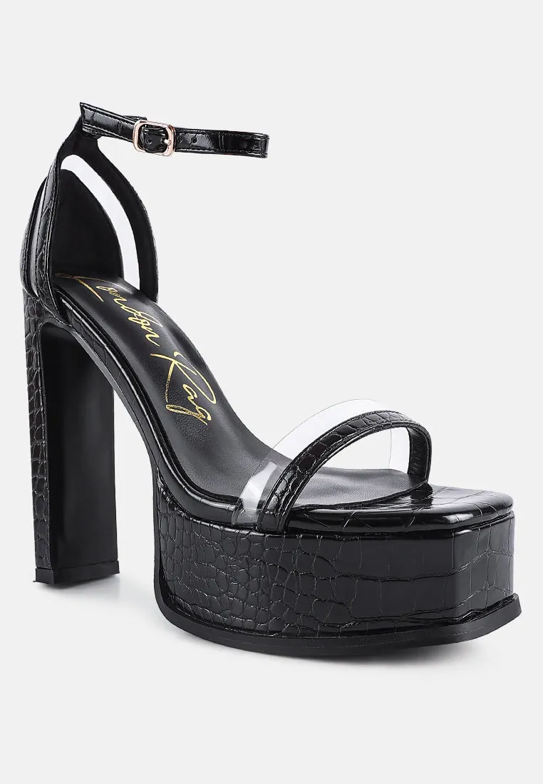 Cutlass High Heeled Chunky Sandals By Ruw