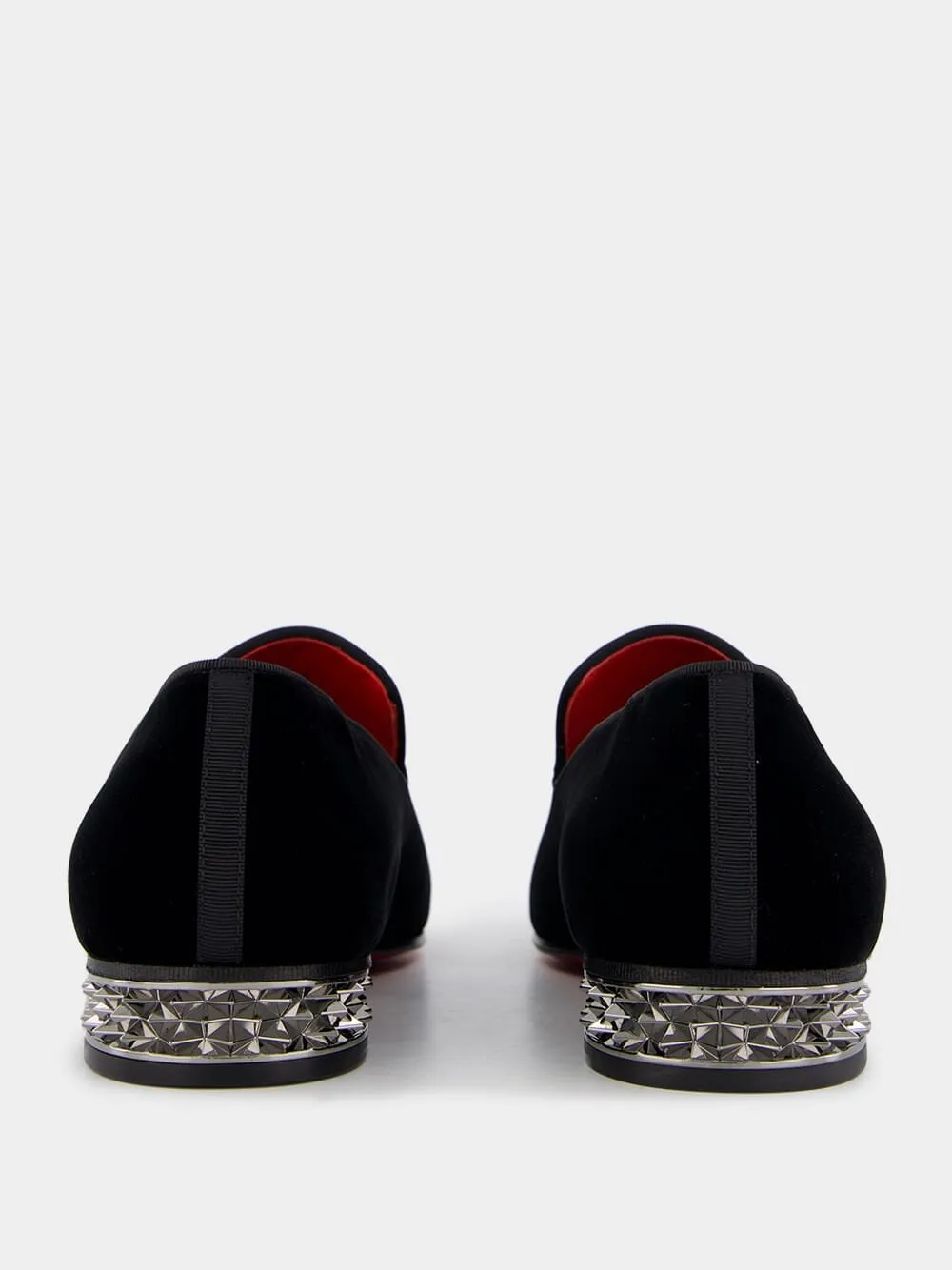 Dandyrocks Crystal-Heeled Velvet Loafers