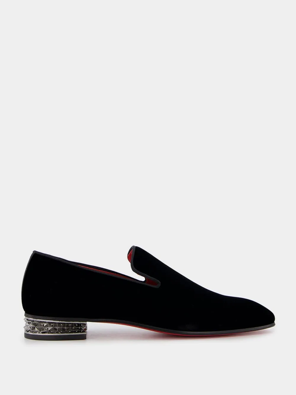 Dandyrocks Crystal-Heeled Velvet Loafers