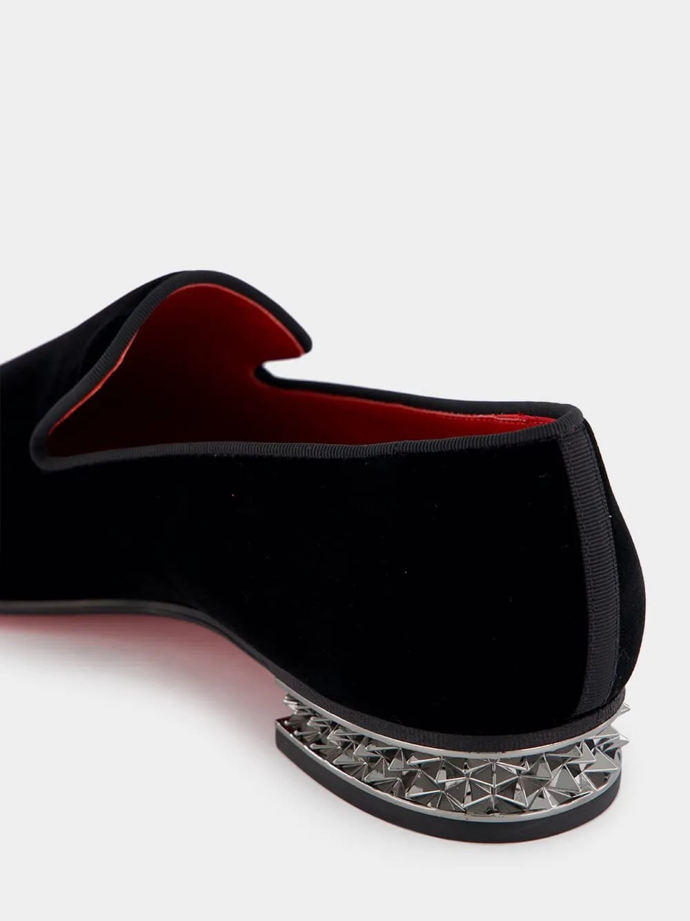 Dandyrocks Crystal-Heeled Velvet Loafers