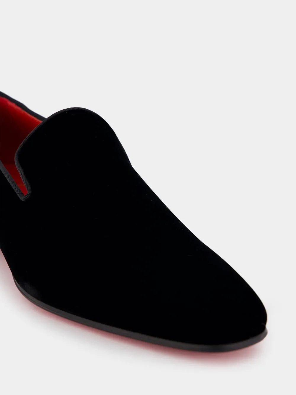 Dandyrocks Crystal-Heeled Velvet Loafers
