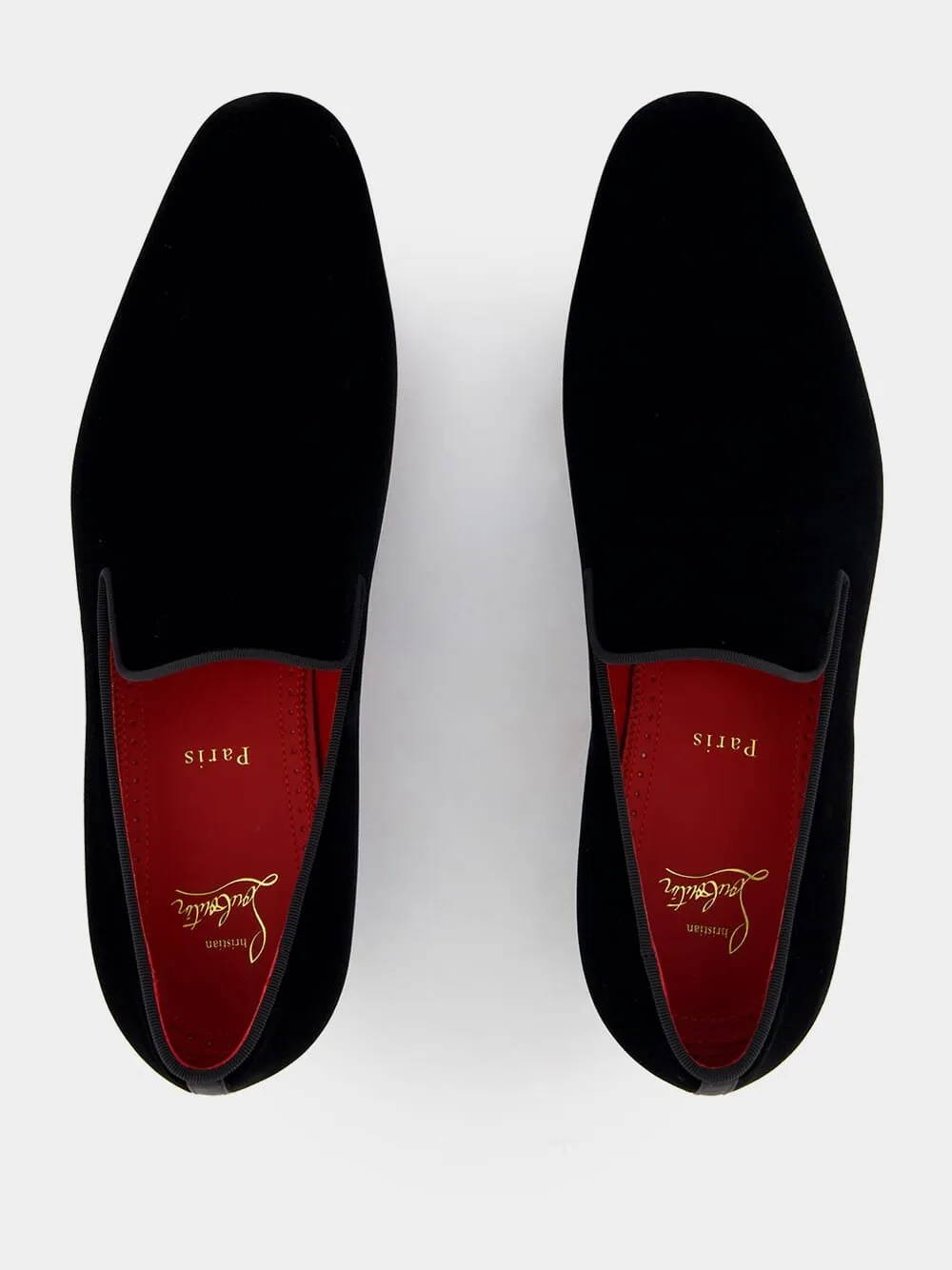 Dandyrocks Crystal-Heeled Velvet Loafers
