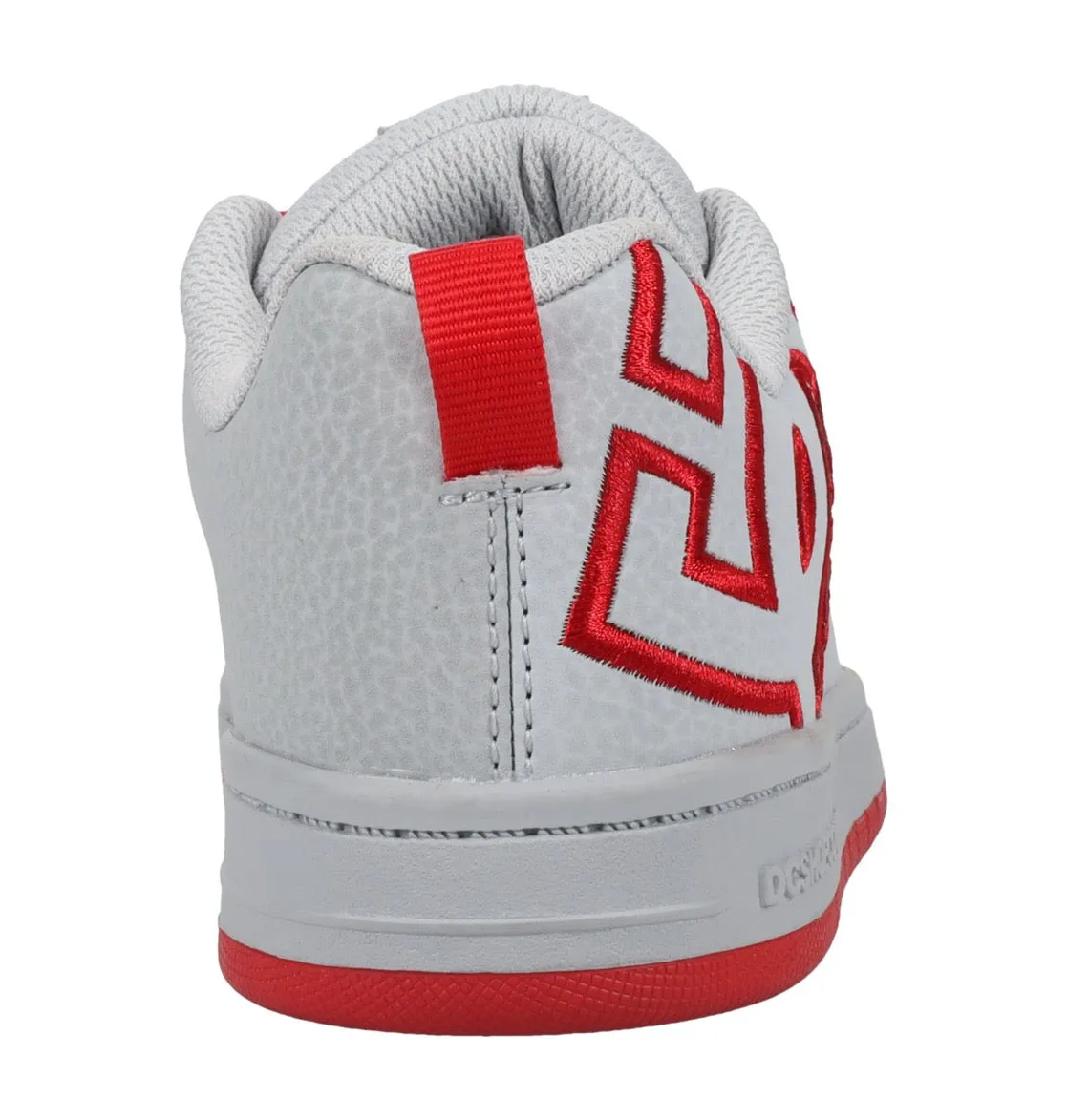 DC SHOES COURT GRAFFIK GREY RED YOUTH TRAINERS