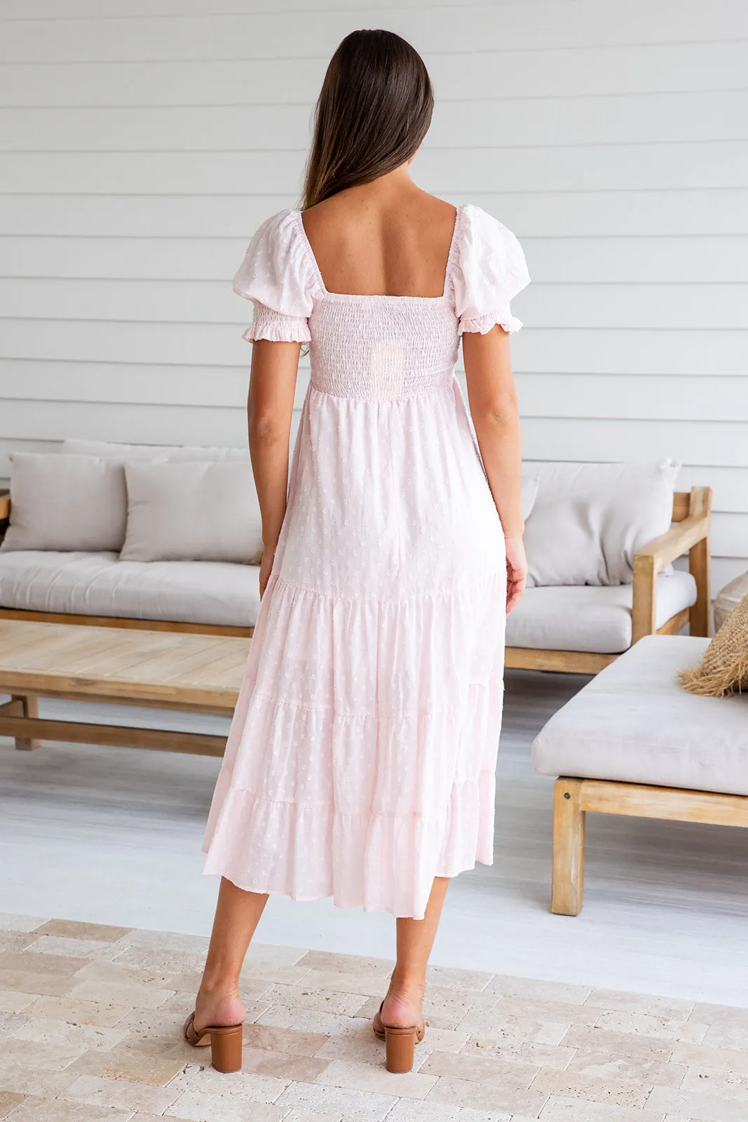 Debbie Midi Dress-Pink