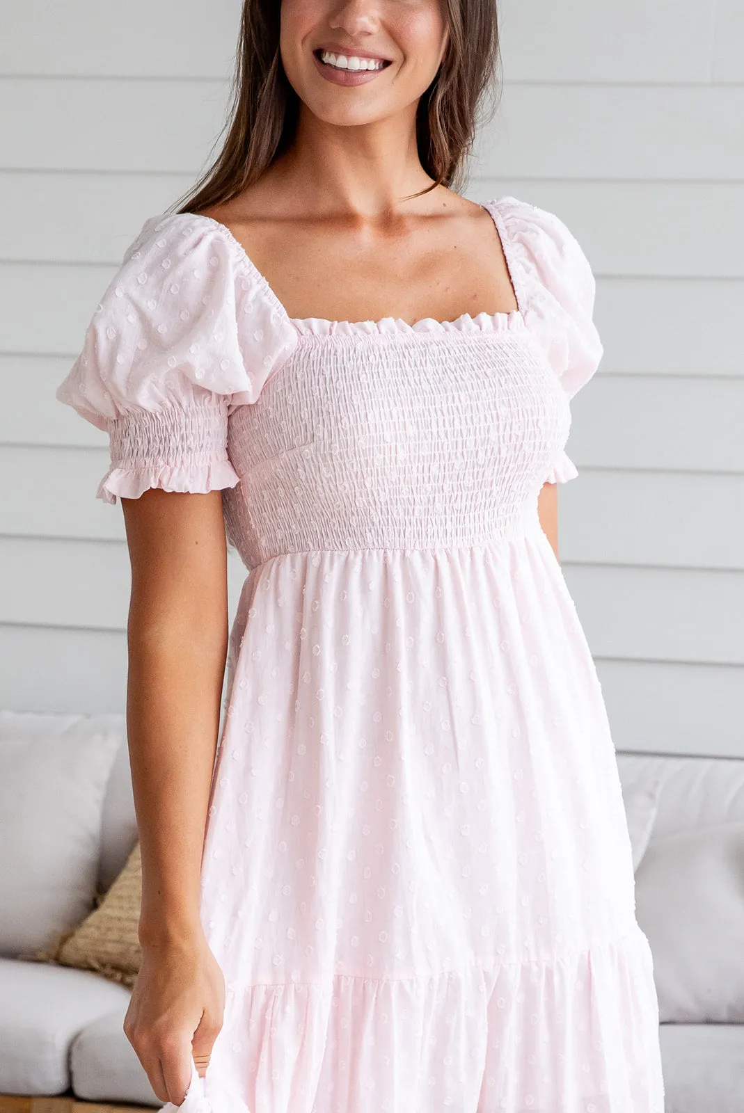 Debbie Midi Dress-Pink